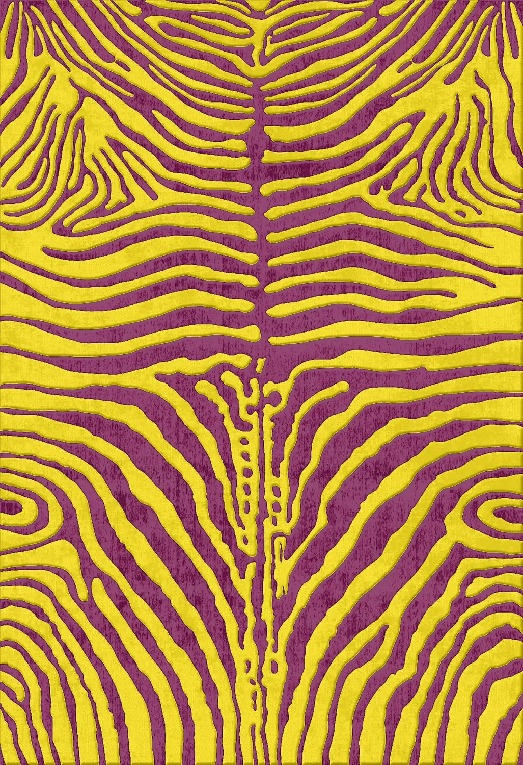 Wilton-matto - Zebra (keltainen/violetti)
